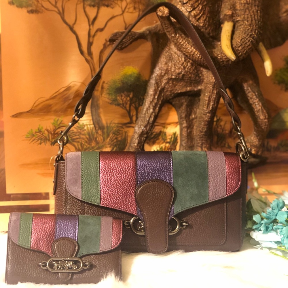 COACH Jade Shoulder Bag with Piecing - Picture 7 of 8